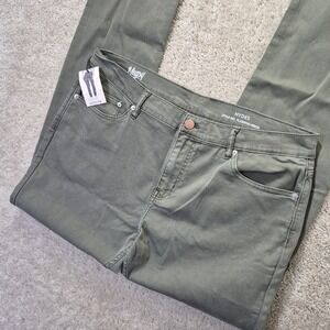 Mugsy Hydes Jeans Mens 38x36 Green Slim Straight Stretch Comfort Preppy Hipster